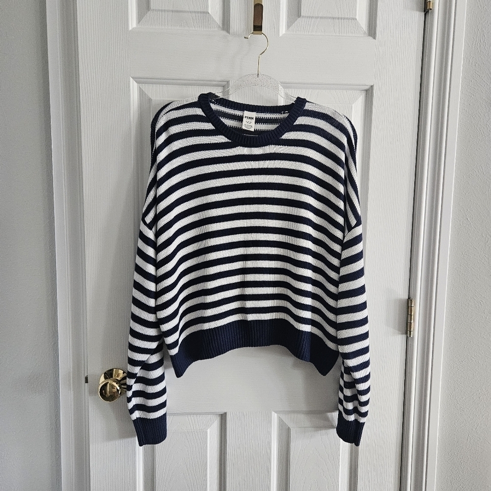NWOT PINK By Victoria's Secret Cambridge Knit Sweater - Picture 6 of 6